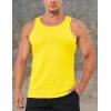 imageMAGCOMSEN Mens Workout Tank Tops Undershirt Cotton Muscle Athletic Sleeveless Shirts for Gym07yellow