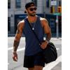 imageMAGCOMSEN Mens Workout Tank Tops Undershirt Cotton Muscle Athletic Sleeveless Shirts for Gym09navy