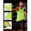 imageMAGCOMSEN Mens Workout Tank Tops Undershirt Cotton Muscle Athletic Sleeveless Shirts for Gym11fluorescent Green