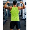 imageMAGCOMSEN Mens Workout Tank Tops Undershirt Cotton Muscle Athletic Sleeveless Shirts for Gym11fluorescent Green