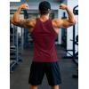 imageMAGCOMSEN Mens Workout Tank Tops Undershirt Cotton Muscle Athletic Sleeveless Shirts for Gym15wine Red