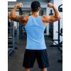 imageMAGCOMSEN Mens Workout Tank Tops Undershirt Cotton Muscle Athletic Sleeveless Shirts for Gym16waterfall Blue