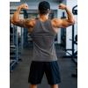 imageMAGCOMSEN Mens Workout Tank Tops Undershirt Cotton Muscle Athletic Sleeveless Shirts for Gym17dark Grey
