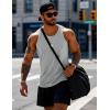 imageMAGCOMSEN Mens Workout Tank Tops Undershirt Cotton Muscle Athletic Sleeveless Shirts for Gym19light Grey