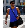 imageMAGCOMSEN Mens Workout Tank Tops Undershirt Cotton Muscle Athletic Sleeveless Shirts for Gym23color Blue