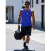 imageMAGCOMSEN Mens Workout Tank Tops Undershirt Cotton Muscle Athletic Sleeveless Shirts for Gym23color Blue