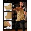 imageMAGCOMSEN Mens Workout Tank Tops Undershirt Cotton Muscle Athletic Sleeveless Shirts for Gym25earthy Yellow