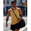 imageMAGCOMSEN Mens Workout Tank Tops Undershirt Cotton Muscle Athletic Sleeveless Shirts for Gym25earthy Yellow