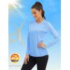 imageMAGCOMSEN Womens 2 Pack Long Sleeve Shirts UPF 50 Sun Protection Quick Dry Swim Shirt for Rash Guard Fishing Workout2 Packblack blue