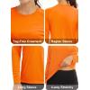 imageMAGCOMSEN Womens 2 Pack Long Sleeve Shirts UPF 50 Sun Protection Quick Dry Swim Shirt for Rash Guard Fishing Workout2 Packfluorescent Green fluorescent Orange