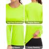 imageMAGCOMSEN Womens 2 Pack Long Sleeve Shirts UPF 50 Sun Protection Quick Dry Swim Shirt for Rash Guard Fishing Workout2 Packwhite fluorescent Green