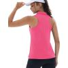 imageMAGCOMSEN Womens Golf Shirt Sleeveless Racerback Polo Shirts Zip Up UPF 50 Quick Dry Tennis Workout Athletic Tank TopsRosered