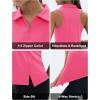 imageMAGCOMSEN Womens Golf Shirt Sleeveless Racerback Polo Shirts Zip Up UPF 50 Quick Dry Tennis Workout Athletic Tank TopsRosered