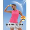 imageMAGCOMSEN Womens Golf Shirt Sleeveless Racerback Polo Shirts Zip Up UPF 50 Quick Dry Tennis Workout Athletic Tank TopsRosered