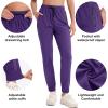 imageMAGCOMSEN Womens Hiking Cargo Joggers Quick Dry Lightweight Water Resistant Running Athletic Pants with 2 PocketsPurple