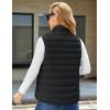 imageMAGCOMSEN Womens Puffer Vest Lightweight Stand Collar Zip 4 Pockets Puffy Vests Sleeveless Quilted Padded OuterwearA1black