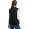 imageMAGCOMSEN Womens Puffer Vest Sleeveless Lightweight Winter Jackets Quilted Zip Up Coats Stand Collar Padded Outerwear VestsBlack
