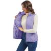 imageMAGCOMSEN Womens Puffer Vest Sleeveless Lightweight Winter Jackets Quilted Zip Up Coats Stand Collar Padded Outerwear VestsTaropurple