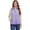 imageMAGCOMSEN Womens Puffer Vest Sleeveless Lightweight Winter Jackets Quilted Zip Up Coats Stand Collar Padded Outerwear VestsTaropurple