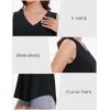 imageMAGCOMSEN Womens Tank Tops Summer Sleeveless V Neck Tops Loose Fit Casual Basic UPF 50 Tee Flowy Trendy TShirtsBlack