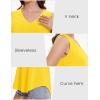 imageMAGCOMSEN Womens Tank Tops Summer Sleeveless V Neck Tops Loose Fit Casual Basic UPF 50 Tee Flowy Trendy TShirtsYellow
