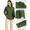 imageMAGCOMSEN Womens UPF 50 Long Sleeve Fishing Shirts UV Sun Protection Quick Dry Button Down Safari Hiking Travel ShirtsArmygreen