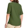 imageMAGCOMSEN Womens UPF 50 Long Sleeve Fishing Shirts UV Sun Protection Quick Dry Button Down Safari Hiking Travel ShirtsArmygreen