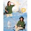 imageMAGCOMSEN Womens UPF 50 Long Sleeve Fishing Shirts UV Sun Protection Quick Dry Button Down Safari Hiking Travel ShirtsArmygreen