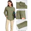 imageMAGCOMSEN Womens UPF 50 Long Sleeve Fishing Shirts UV Sun Protection Quick Dry Button Down Safari Hiking Travel ShirtsGreygreen