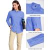 imageMAGCOMSEN Womens UPF 50 Long Sleeve Fishing Shirts UV Sun Protection Quick Dry Button Down Safari Hiking Travel ShirtsLightblue