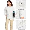 imageMAGCOMSEN Womens UPF 50 Long Sleeve Fishing Shirts UV Sun Protection Quick Dry Button Down Safari Hiking Travel ShirtsWhite