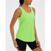 imageMAGCOMSEN Womens Workout Tops Racerback Tank Tops Mesh Back Breathable Sleeveless Quick Dry Running Athletic ShirtsBrightgreen