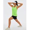 imageMAGCOMSEN Womens Workout Tops Racerback Tank Tops Mesh Back Breathable Sleeveless Quick Dry Running Athletic ShirtsBrightgreen