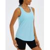imageMAGCOMSEN Womens Workout Tops Racerback Tank Tops Mesh Back Breathable Sleeveless Quick Dry Running Athletic ShirtsLight Blue