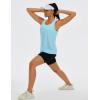 imageMAGCOMSEN Womens Workout Tops Racerback Tank Tops Mesh Back Breathable Sleeveless Quick Dry Running Athletic ShirtsLight Blue