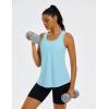 imageMAGCOMSEN Womens Workout Tops Racerback Tank Tops Mesh Back Breathable Sleeveless Quick Dry Running Athletic ShirtsLight Blue