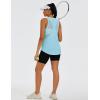 imageMAGCOMSEN Womens Workout Tops Racerback Tank Tops Mesh Back Breathable Sleeveless Quick Dry Running Athletic ShirtsLight Blue