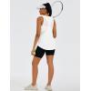 imageMAGCOMSEN Womens Workout Tops Racerback Tank Tops Mesh Back Breathable Sleeveless Quick Dry Running Athletic ShirtsWhite