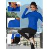 imageTACVASEN Womens Fleece Pullover Quarter Zip Sweatshirt Thermal Shirts Long Sleeve Athletic TopsColoured Blue