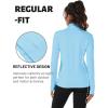 imageTACVASEN Womens Fleece Pullover Quarter Zip Sweatshirt Thermal Shirts Long Sleeve Athletic TopsLight Sky Blue