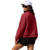 imageMAGCOMSEN Womens Bomber Jacket Casual Quilted Lined Coat Zip Up Winter Fall Windbreaker Fashion Outerwear with PocketsWine Red