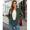 imageMAGCOMSEN Womens Casual Jacket Lightweight Bomber Jackets 5 Pockets Windbreaker Zipup Spring Fall OuterwearArmy Green