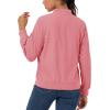 imageMAGCOMSEN Womens Casual Jacket Lightweight Bomber Jackets 5 Pockets Windbreaker Zipup Spring Fall OuterwearAsh Pink