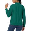 imageMAGCOMSEN Womens Casual Jacket Lightweight Bomber Jackets 5 Pockets Windbreaker Zipup Spring Fall OuterwearEmerald Green