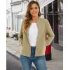 imageMAGCOMSEN Womens Casual Jacket Lightweight Bomber Jackets 5 Pockets Windbreaker Zipup Spring Fall OuterwearKhaki