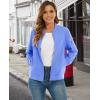 imageMAGCOMSEN Womens Casual Jacket Lightweight Bomber Jackets 5 Pockets Windbreaker Zipup Spring Fall OuterwearLight Blue