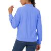 imageMAGCOMSEN Womens Casual Jacket Lightweight Bomber Jackets 5 Pockets Windbreaker Zipup Spring Fall OuterwearLight Blue