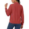 imageMAGCOMSEN Womens Casual Jacket Lightweight Bomber Jackets 5 Pockets Windbreaker Zipup Spring Fall OuterwearOrange Red