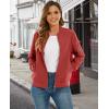 imageMAGCOMSEN Womens Casual Jacket Lightweight Bomber Jackets 5 Pockets Windbreaker Zipup Spring Fall OuterwearOrange Red
