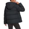imageMAGCOMSEN Womens Down Puffer Jacket with Hood Lightweight Thermal Quilted Coat with Pockets Zipup Winter Warm JacketBlack